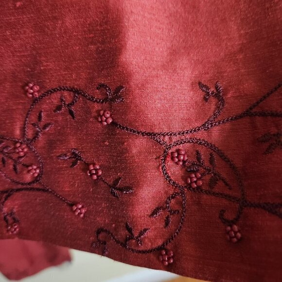 Cache 80s Vintage Linen Blend Beaded Pant Suit Size 8/10 - Picture 2 of 6